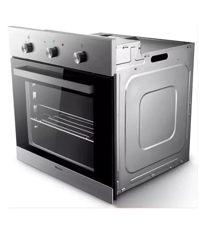 Hisense HBO60202 - 60cm 67L built-in electric oven, stainless steel control panel, max 250c, 4 functions plus oven light, mechanical timer and 2-layer glass door