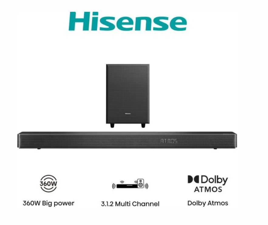 Hisense AX3100Q - Hipsone AX3100Q sound bar, 500W, with Dolby Atmos